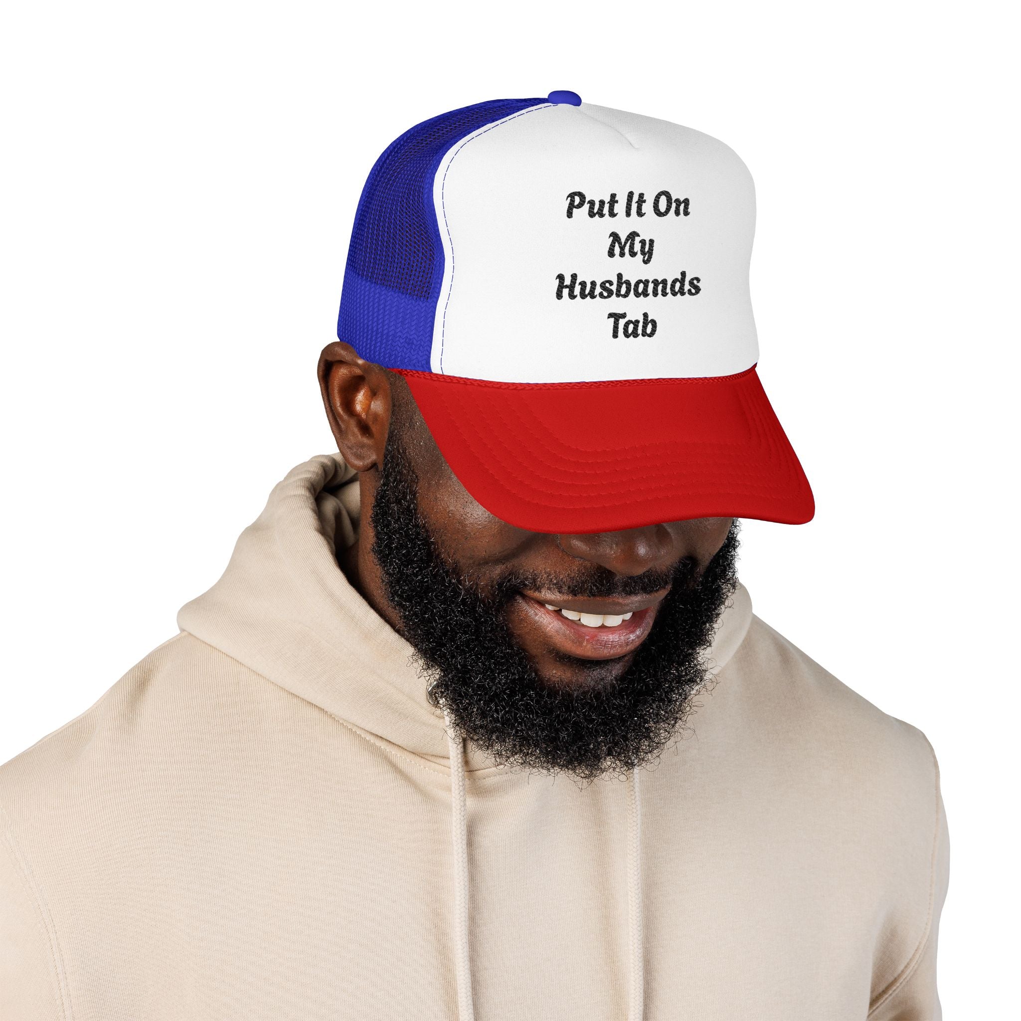 Trucker Hat — God Is Our Refuge Embroidered Foam Cap