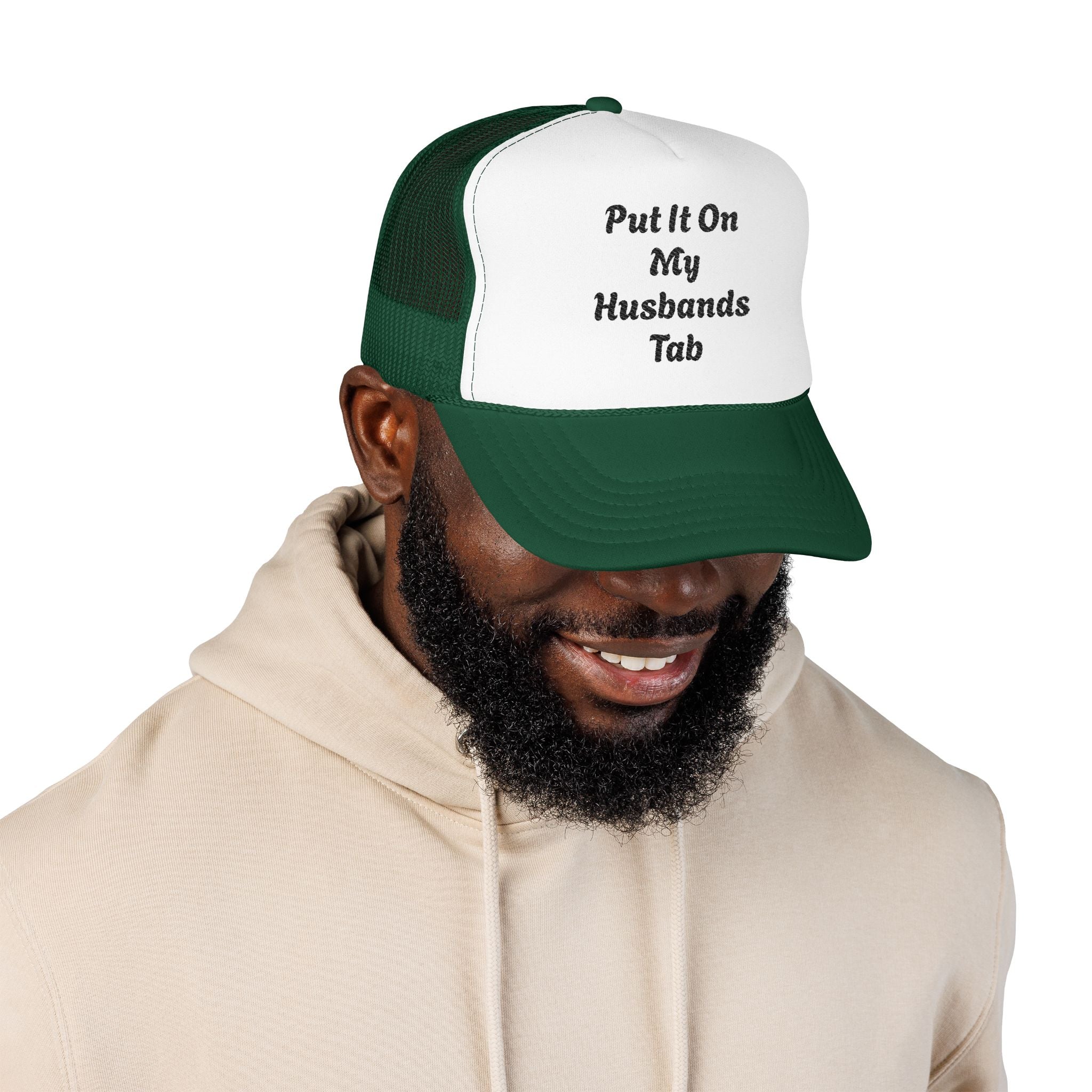 Trucker Hat — God Is Our Refuge Embroidered Foam Cap