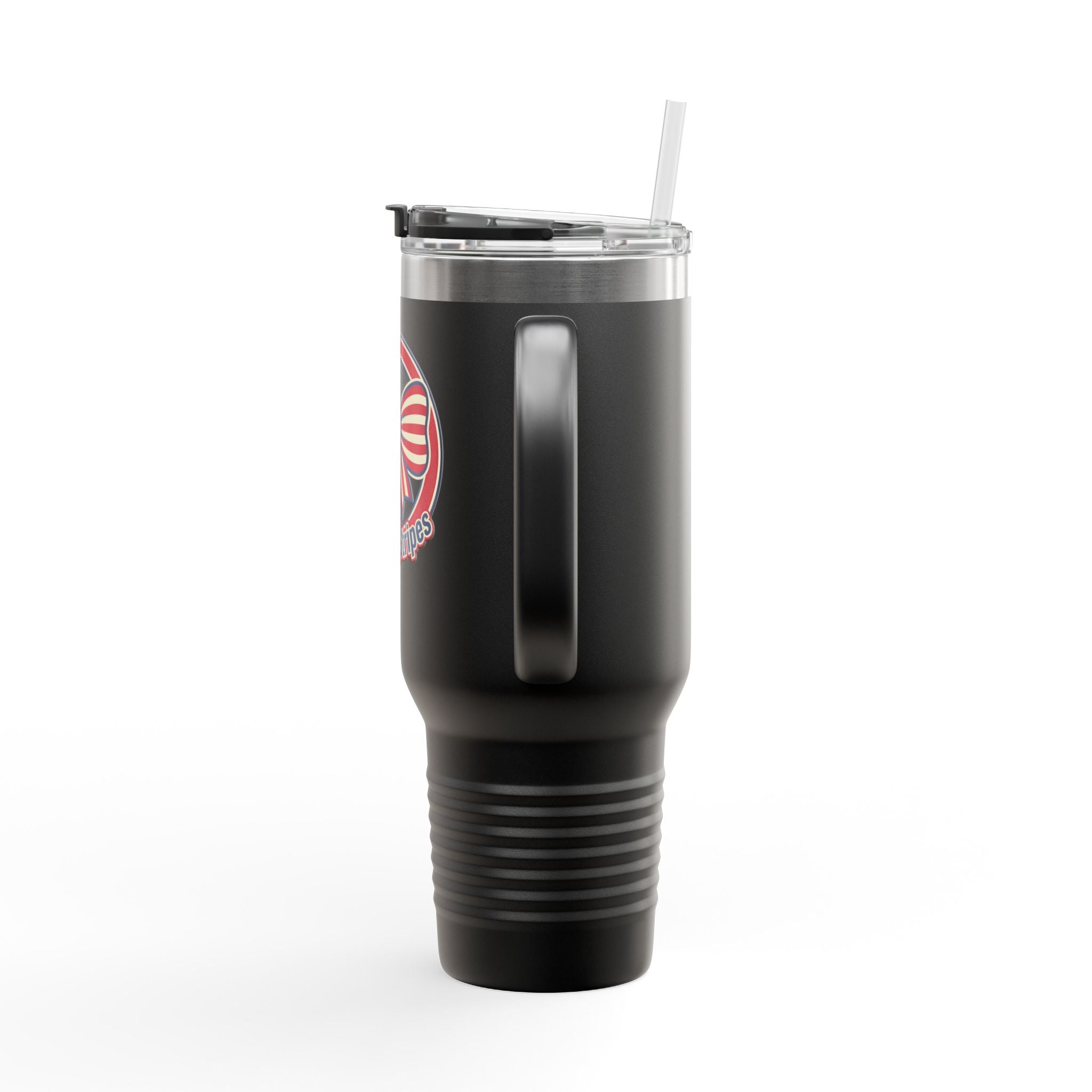 40oz Insulated Travel Mug — Patriotic Stars & Stripes Bow Design