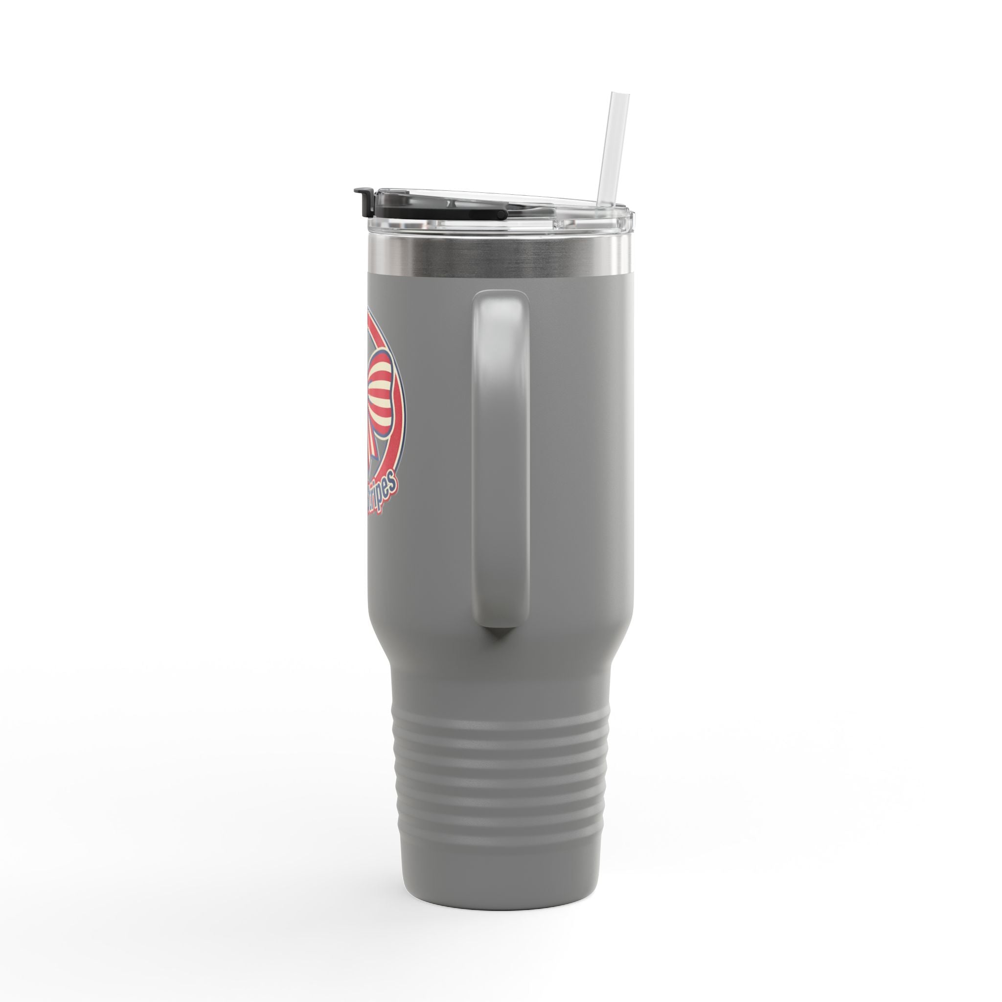 40oz Insulated Travel Mug — Patriotic Stars & Stripes Bow Design