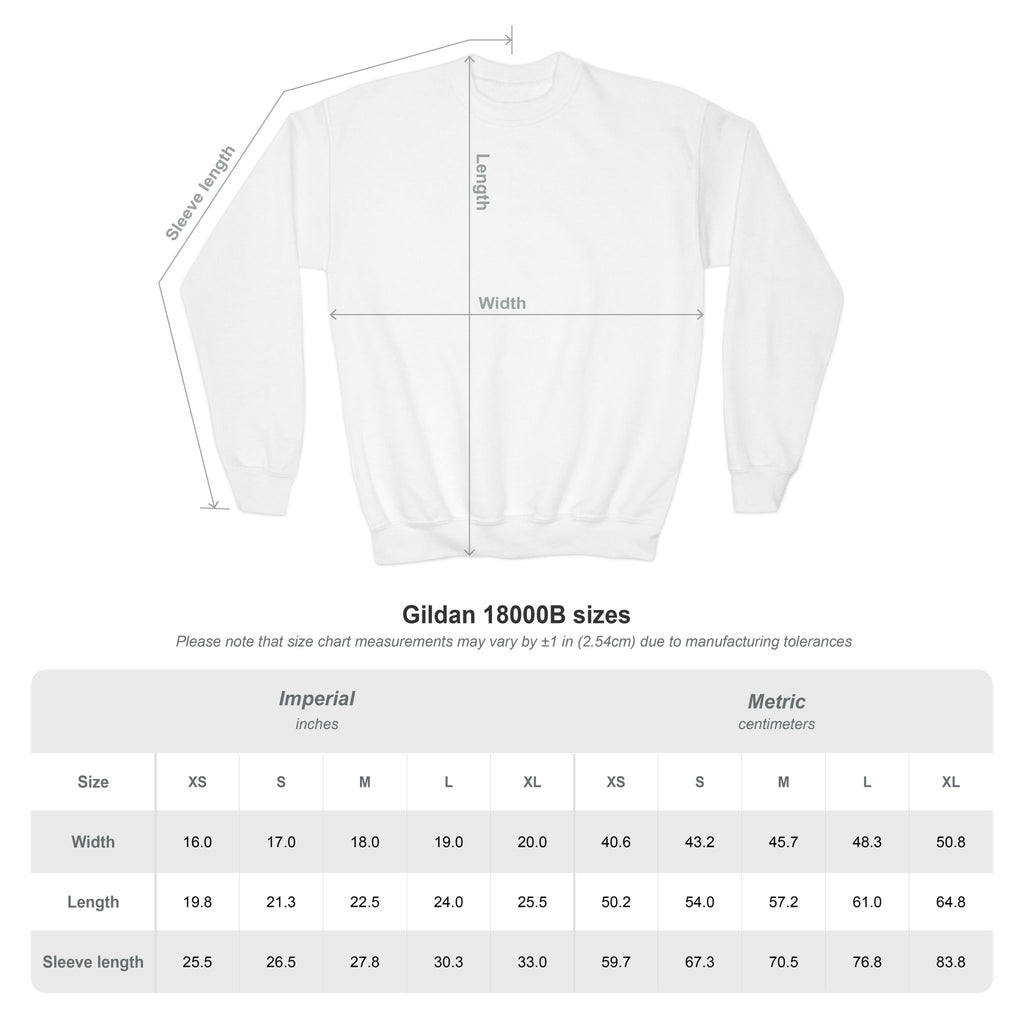 Youth Crewneck Sweatshirt – Patriotic Eagle USA Flag Graphic
