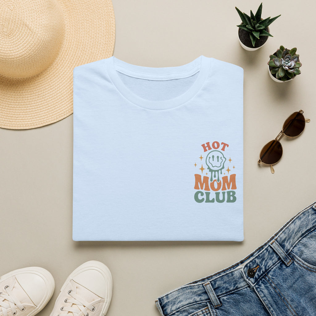 Hot Mom Club T-Shirt — Retro Smiley Graphic Mother’s Day Tee