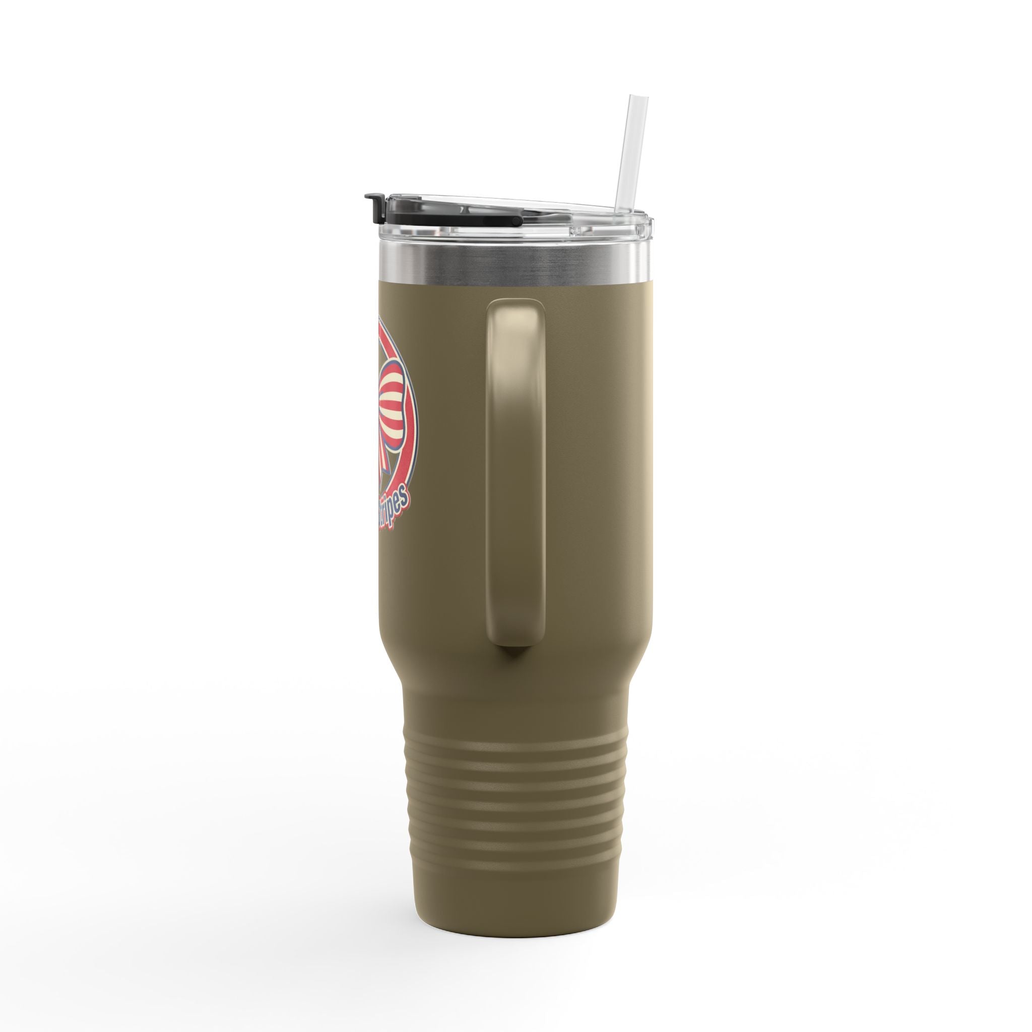 40oz Insulated Travel Mug — Patriotic Stars & Stripes Bow Design