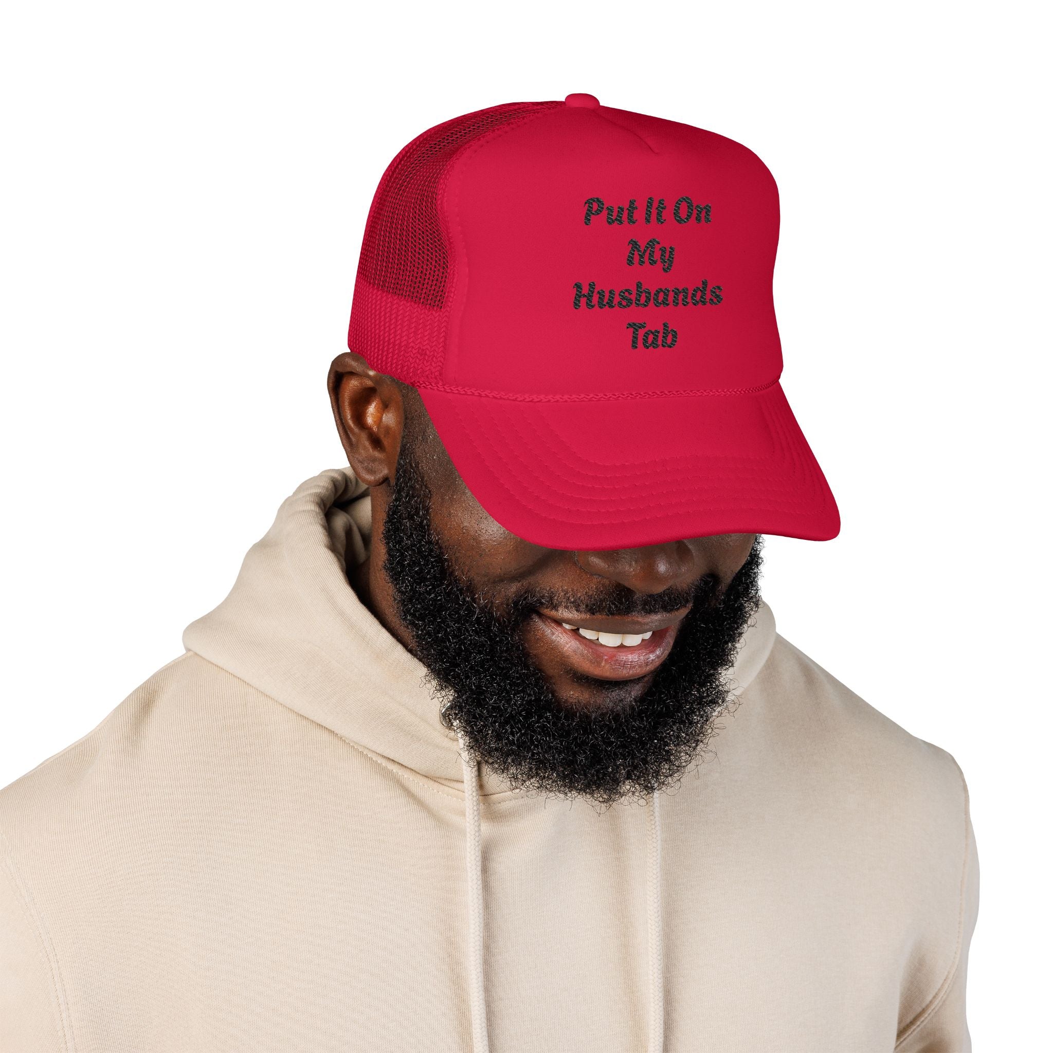 Trucker Hat — God Is Our Refuge Embroidered Foam Cap